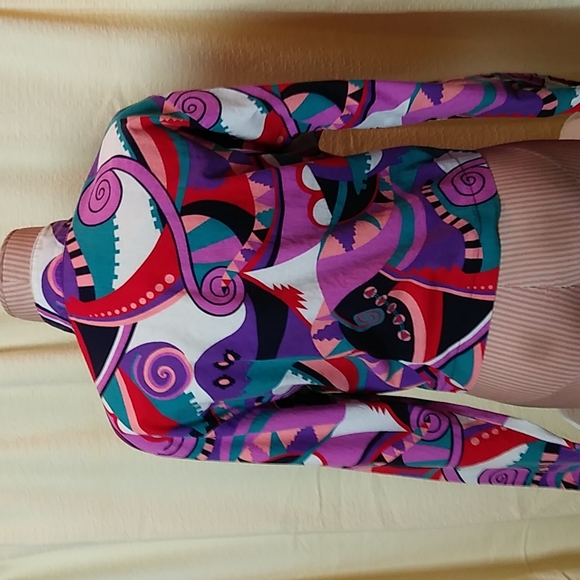 Vintage Western Shirt Ladies Small Crop Style Cutout Southwest Design Monarch - Picture 2 of 7